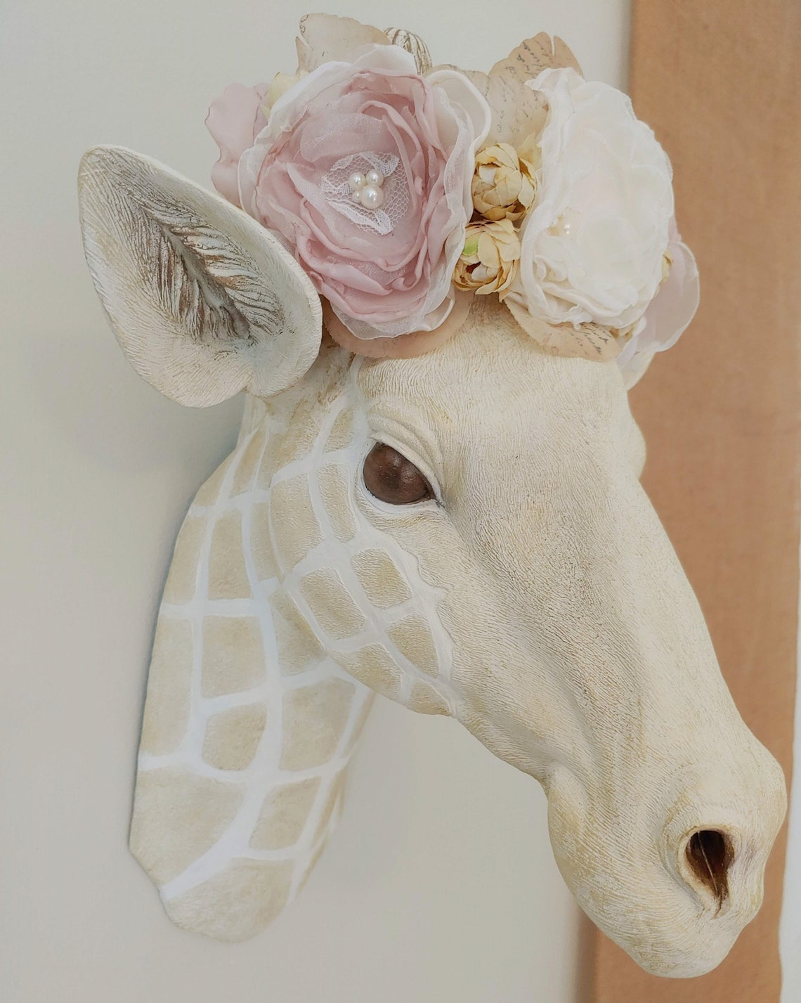 Giraffe Head Wall Decor Faux Taxidermy Giraffe Head Nursery Etsy