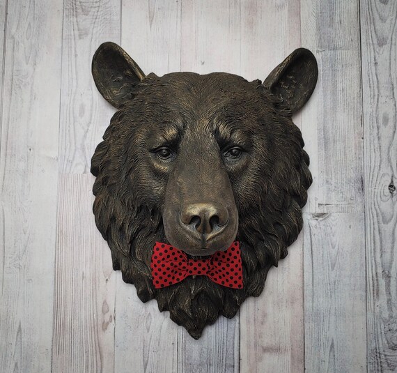 Faux Taxidermy Bear Head Wall Decor Large Bear Head Wall | Etsy