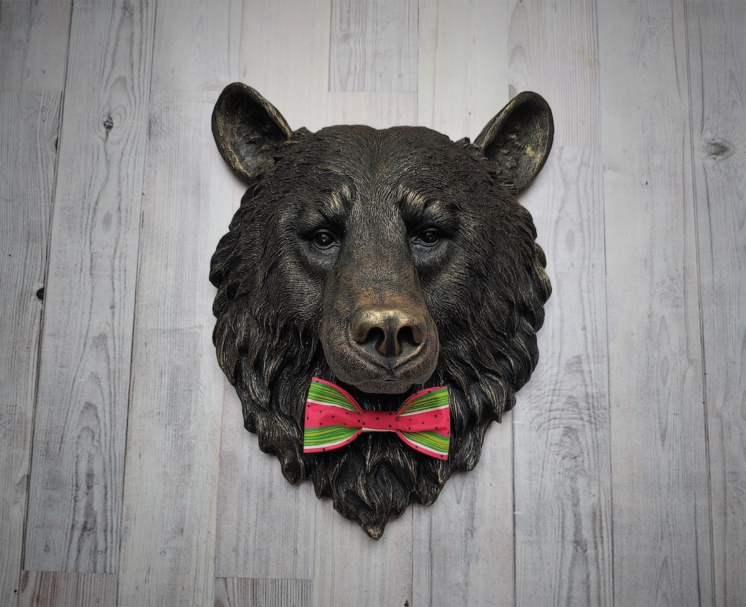 Faux Taxidermy Bear Head Wall Decor, Large Bear Head Wall Mount, Bear