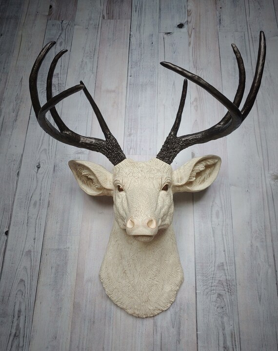 Faux Taxidermy Deer Head Mount, Stag Wall Decor - Etsy