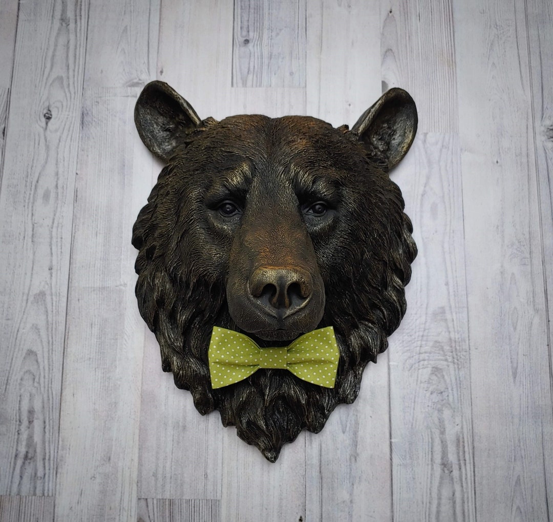 Faux Taxidermy Bear Head Wall Decor, Large Bear Head Wall Mount, Bear