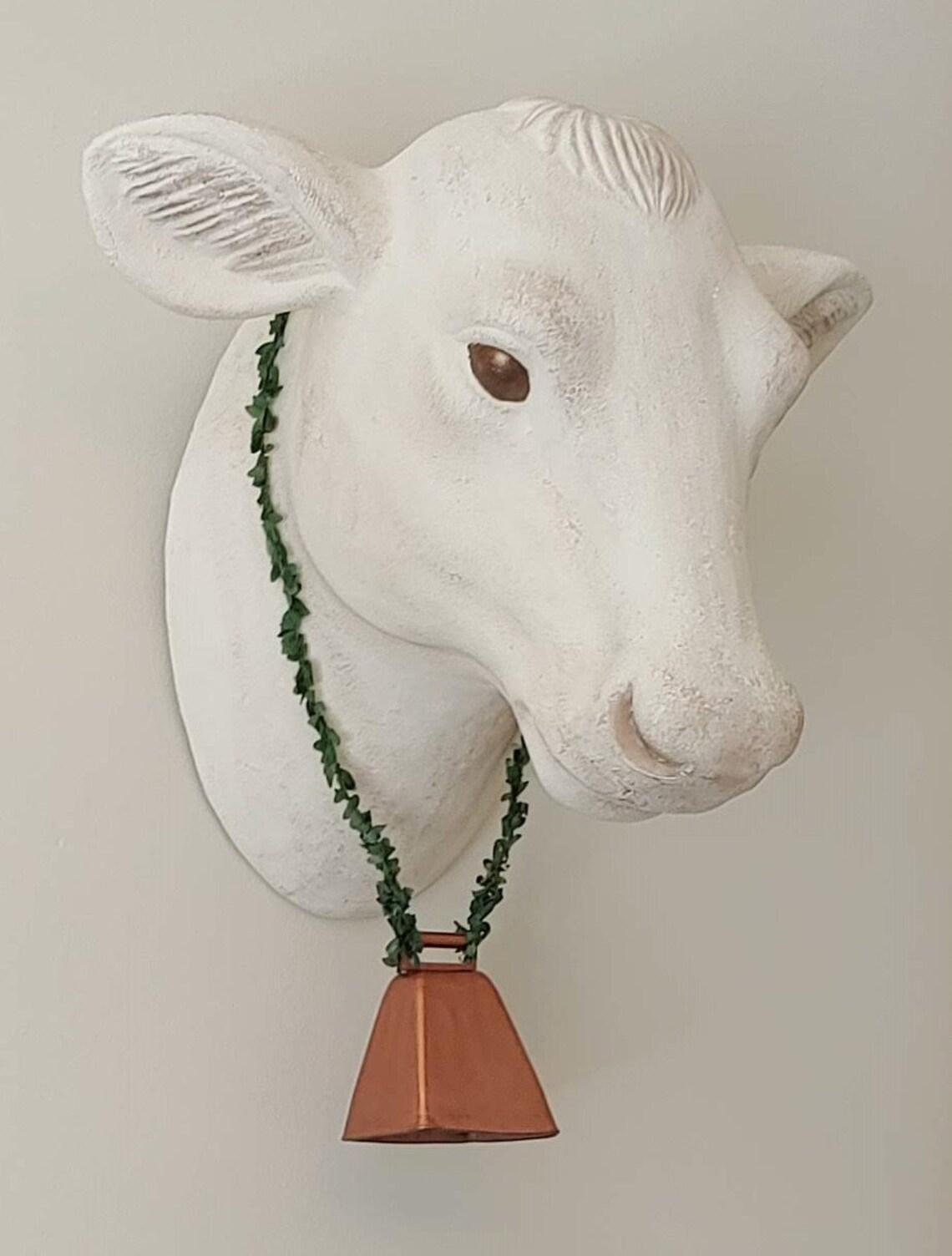 Cow Head Wall Mount Faux Cow Head Farmhouse Wall Decor Cow Etsy