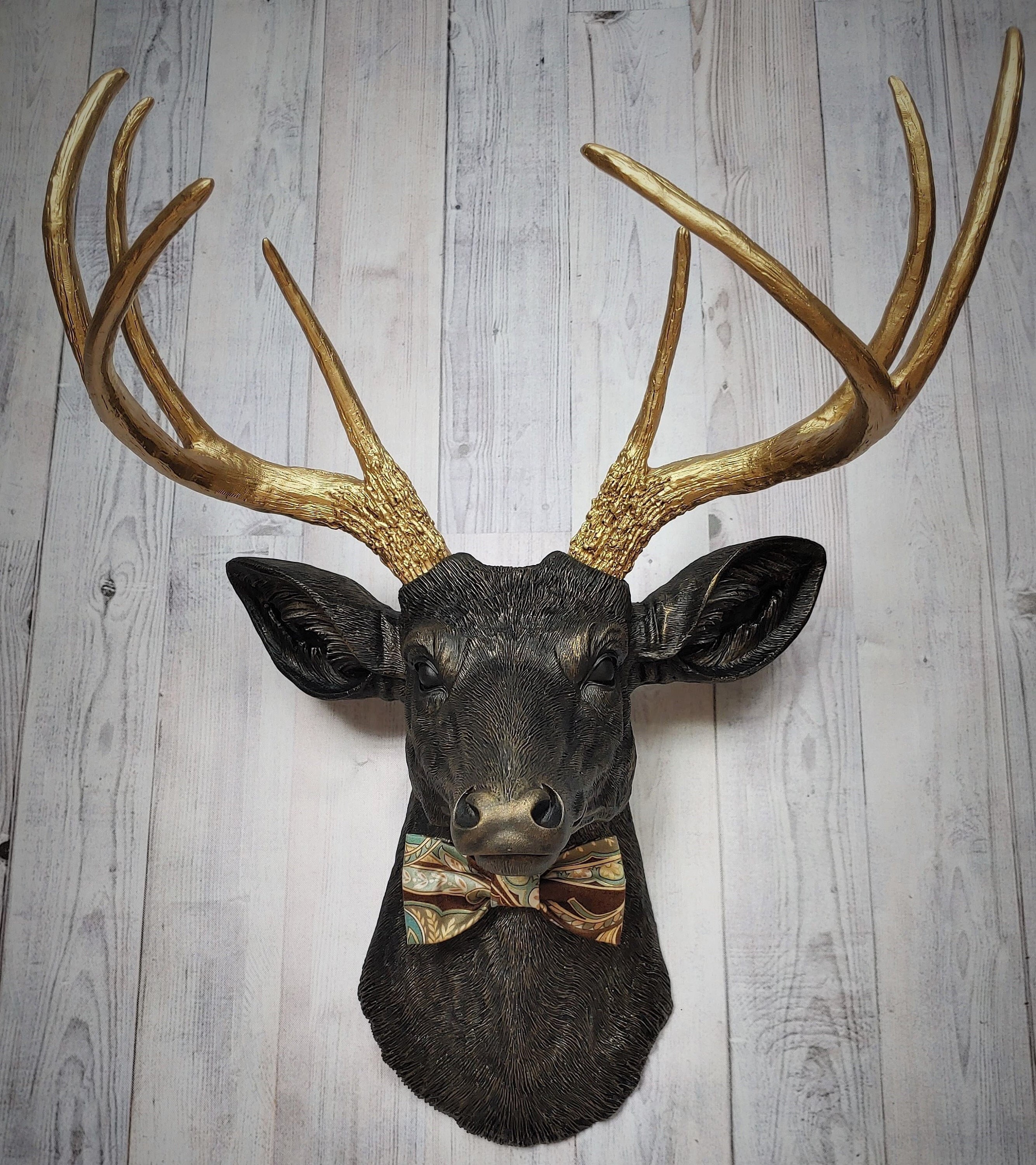 置物 taxidermy deer head (mounted decoration) Faux Taxidermy Deer Head Wall Mount, Fake Stag Decor - Etsy