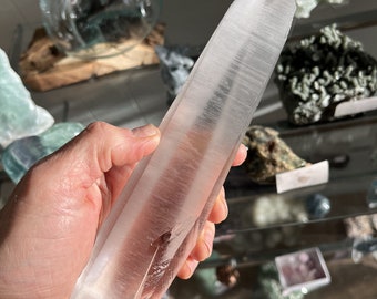 Quartz (Lemurian) 8.2" Brazilian natural point healing crystal