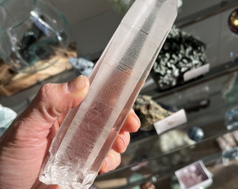 Quartz (Lemurian) 6.55" Brazilian 'perfect' point healing crystal