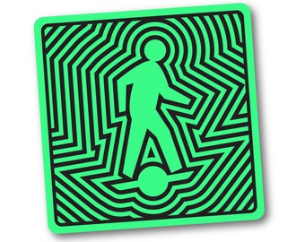 Pegatina de Onewheel: Hypno Rider (edición que brilla en la oscuridad)