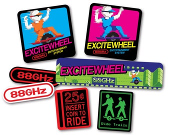 Pegatinas Onewheel: Pack de 7 pegatinas "Jugamos, montamos"