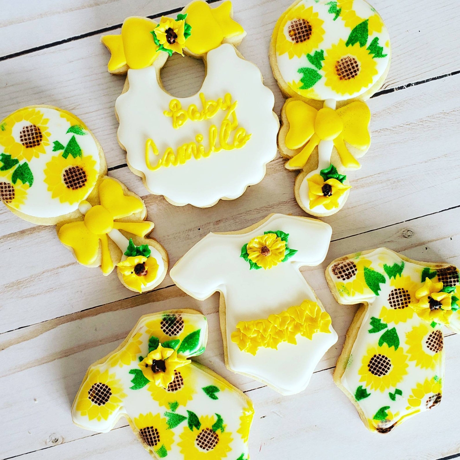 Sunflower Baby Cookies Style B Read description for details Etsy