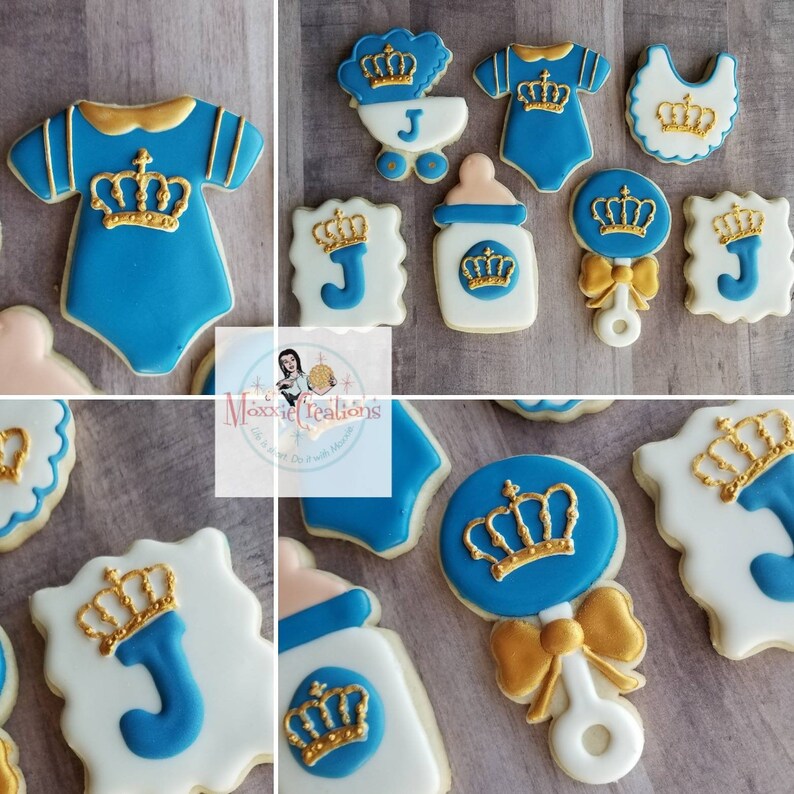Little Prince Baby Shower Cookies Etsy