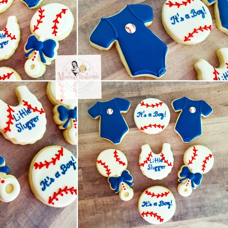 Baseball Theme Baby Shower Cookies