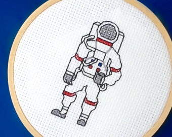 Astronaut Cross Stitch Pattern - Instant Download