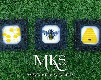 Honey Bee - Bee Hive - Honey Comb - Cross Stitch Pattern Set - Instant Download