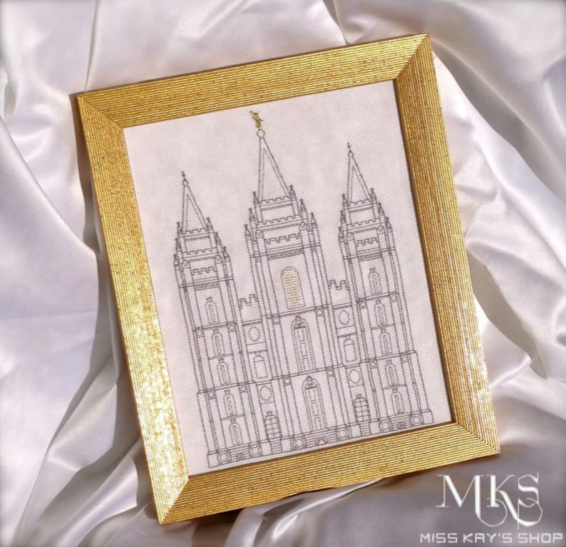 Salt Lake Temple Cross Stitch Pattern Instant Download Etsy