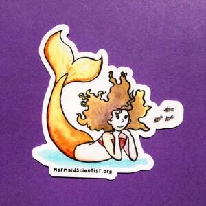 Mermaid Scientist Sticker