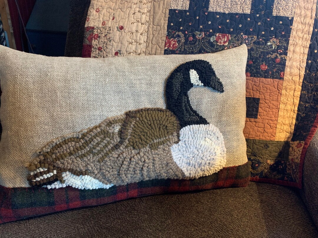 Goose A Rug Hooking Pattern on Linen Etsy