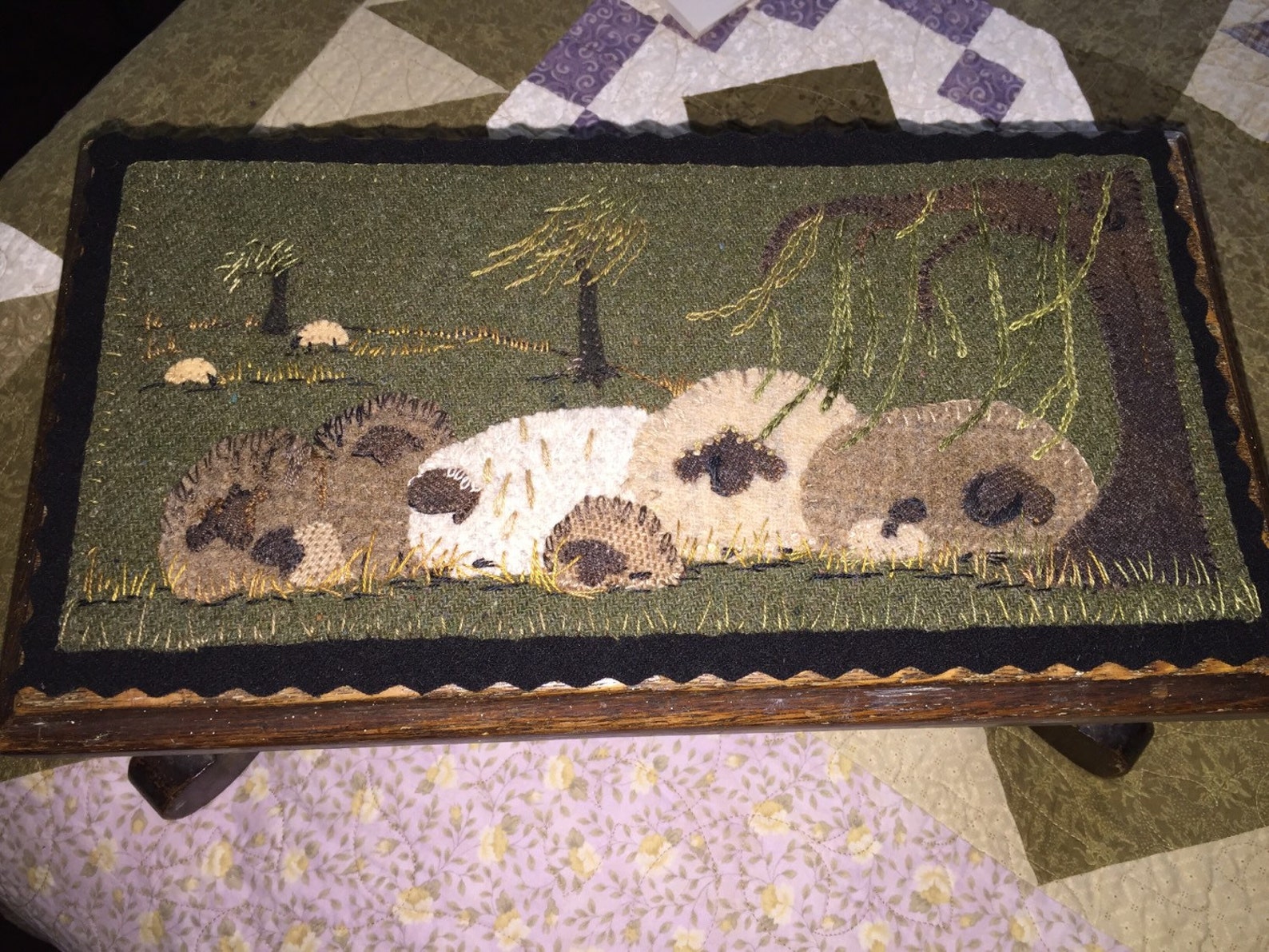 Wool Applique Pattern Ewe Love Willows Etsy