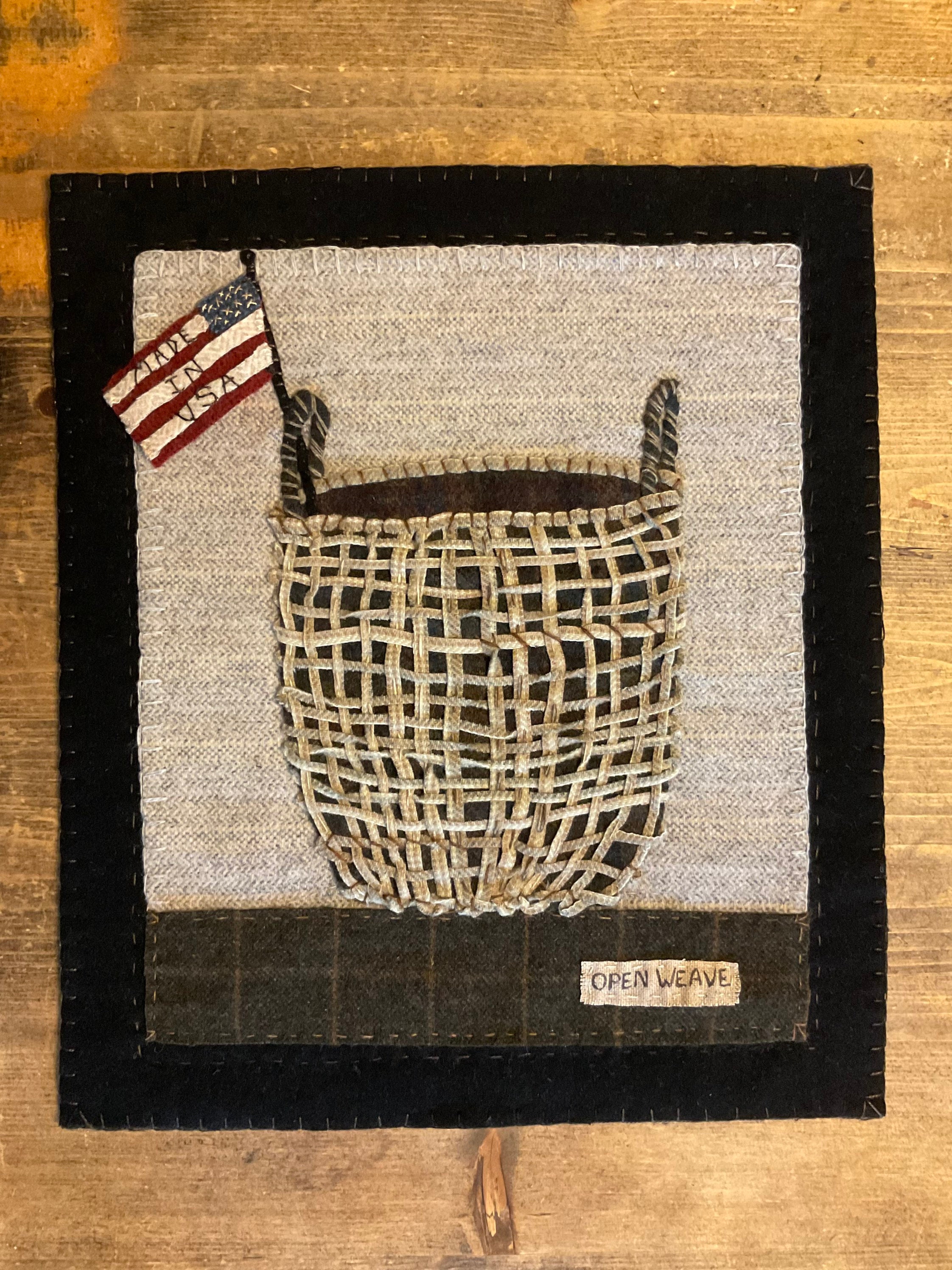 MADE IN USA No.1 Basket Wool Appliqué - Etsy