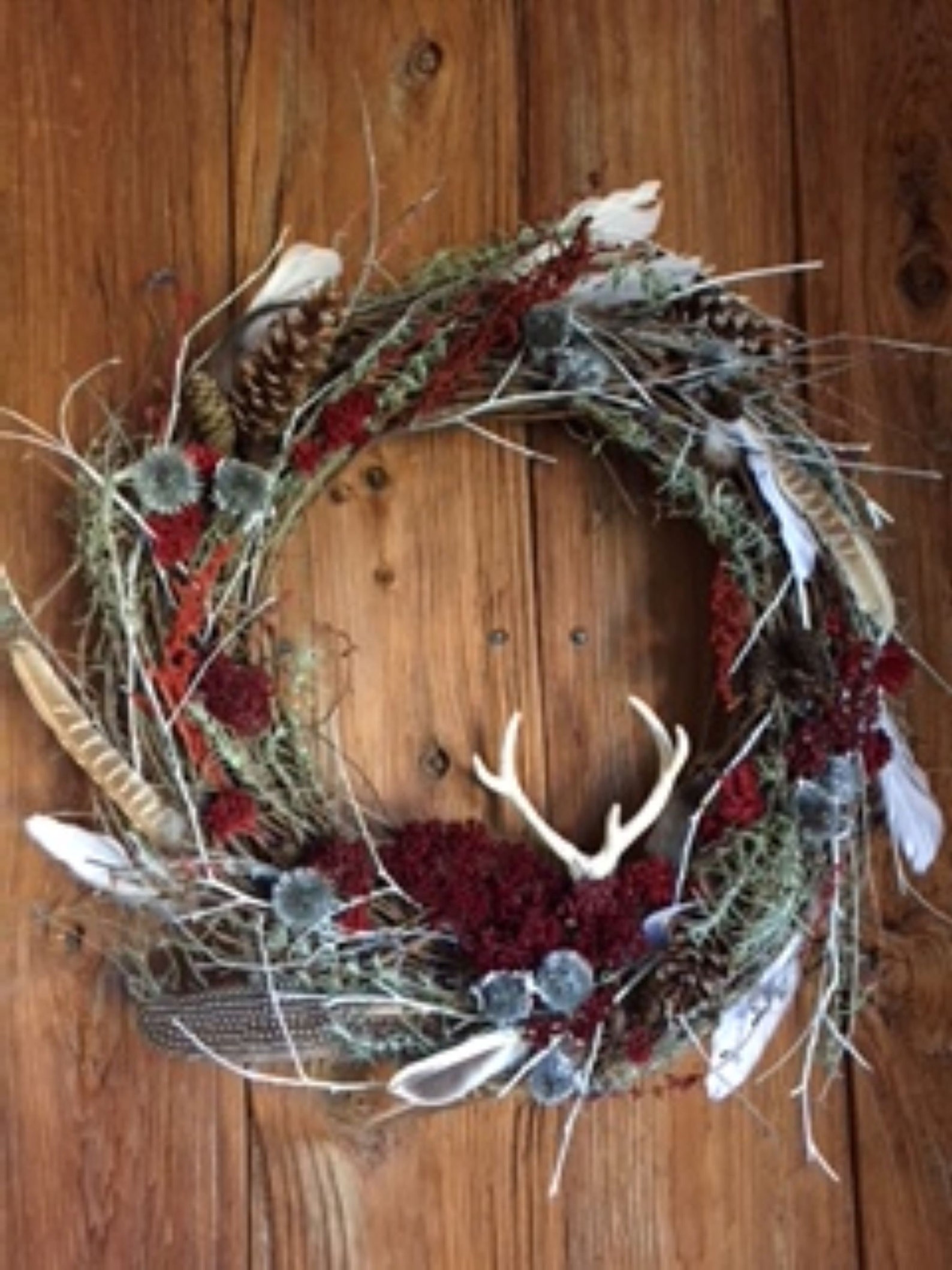 Deer Antler Christmas Wreath 