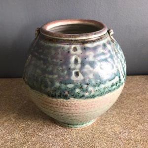 Vintage Varigated Glaze Studio Pottery Vessel by John Preus, signed