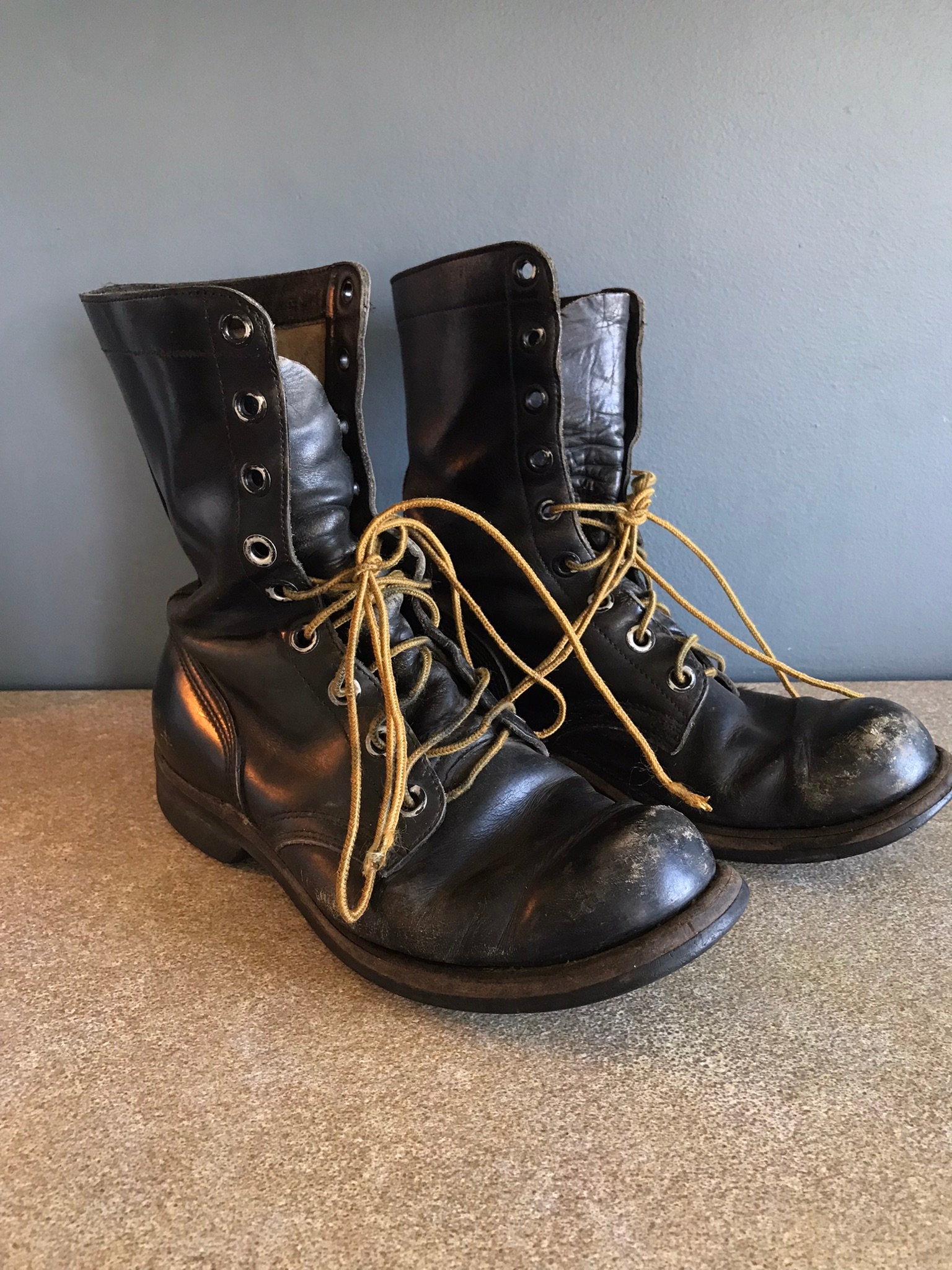 Dockers Boots Black Vintage Size 40 Laether Made in USA
