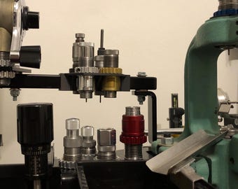 Reloading Die Mounts for Inline Fabrication Powder Measure Articulating Arm