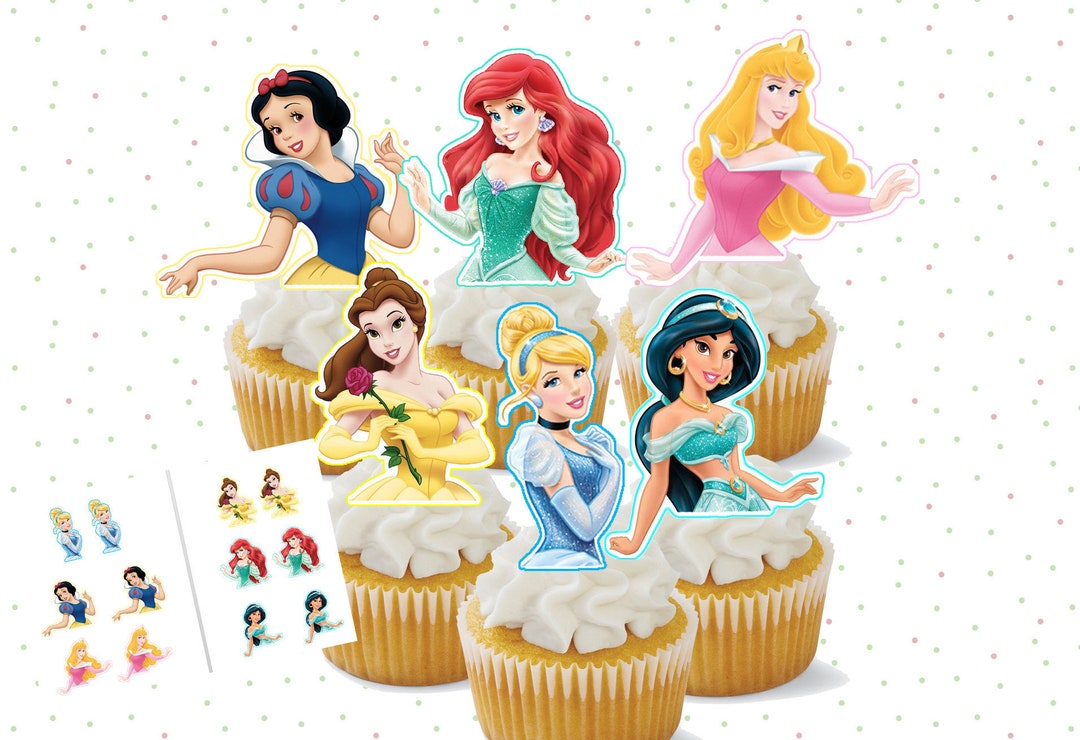 Instant Download Princess Cupcake Toppers Digital File PDF - Etsy
