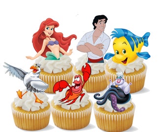 Mermaid cupcake toppers