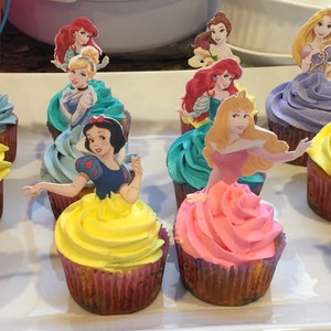 24 Princess Cupcake Toppers - Etsy