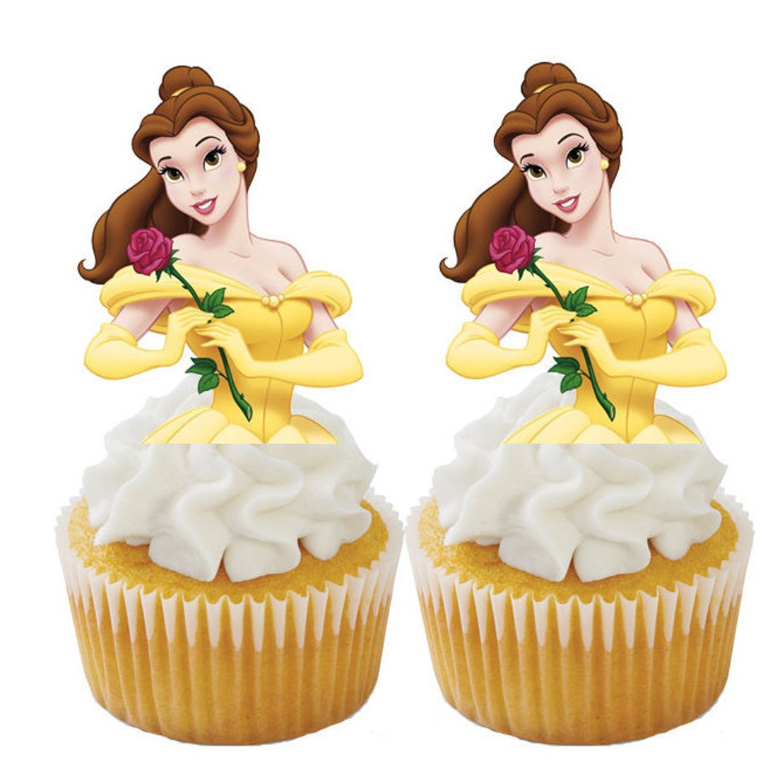 Belle Cupcake Toppers - Etsy