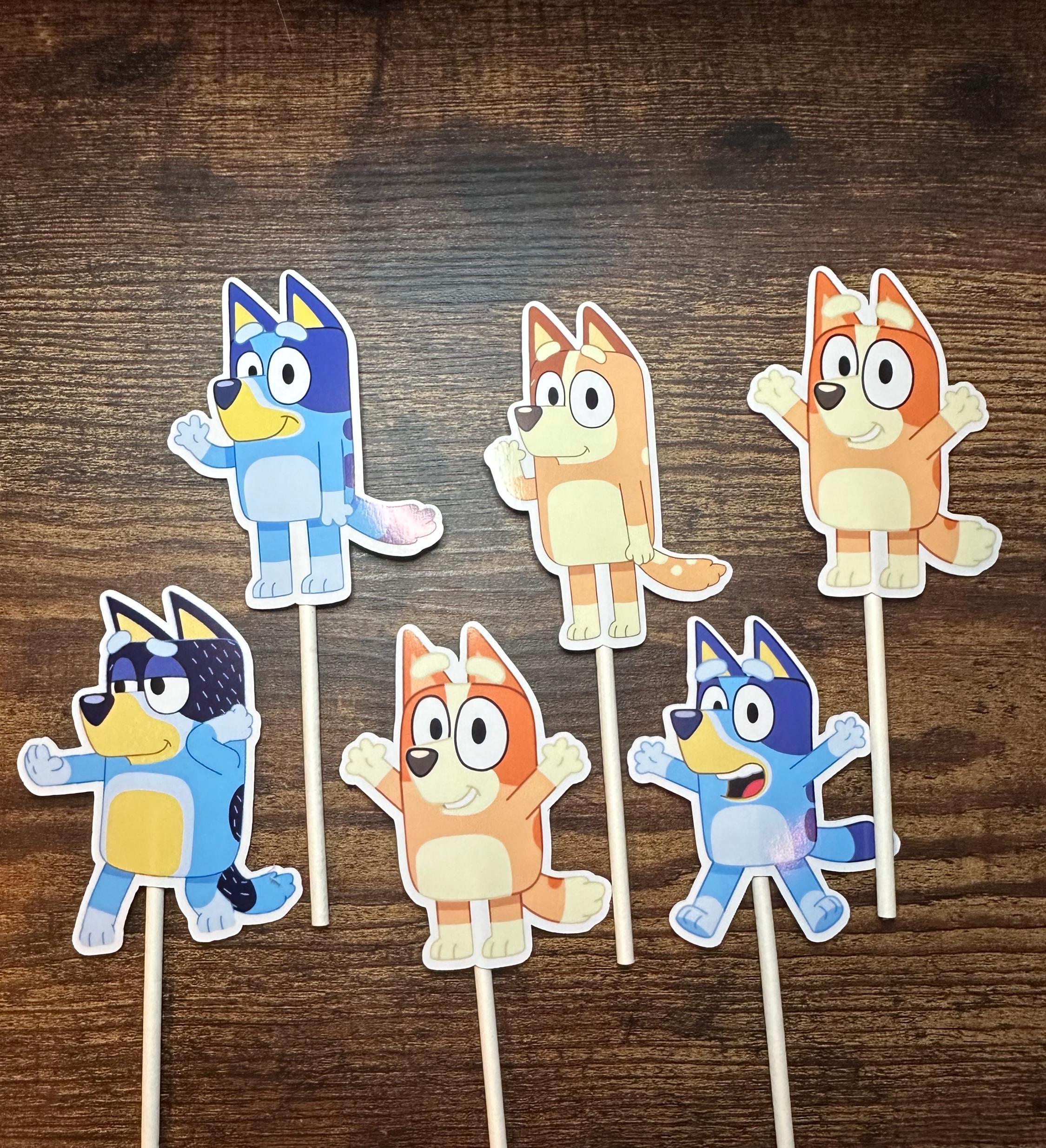 Bluey Cupcake Toppers – Mix of Characters