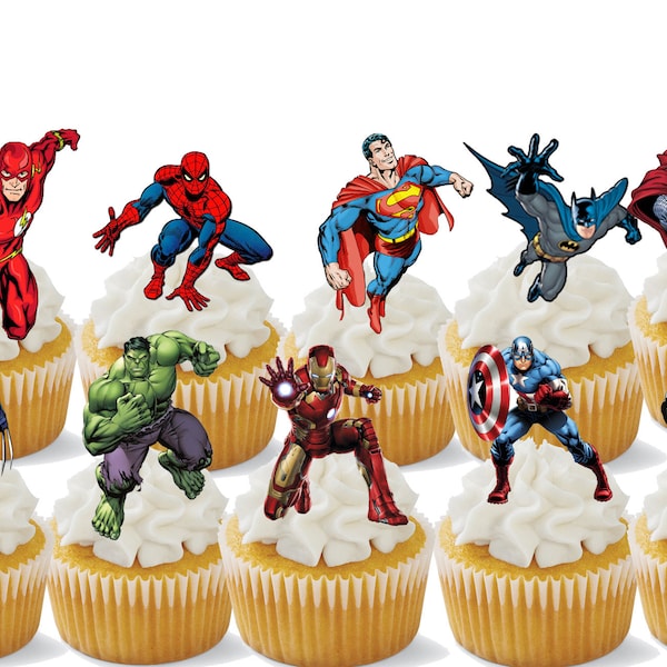 Superhero Cupcake Toppers