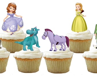Sofia Cupcake toppers