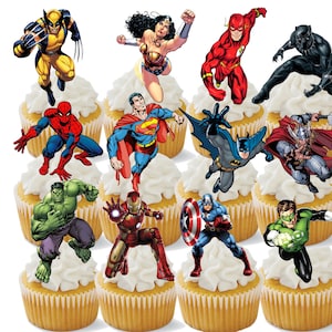 Superhero Cupcake Toppers