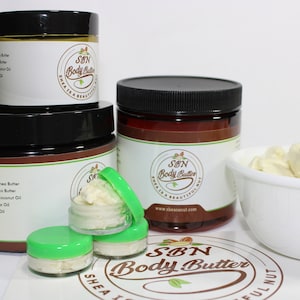 Whipped Body Butter, Shea Butter Whipped, 8oz jar size