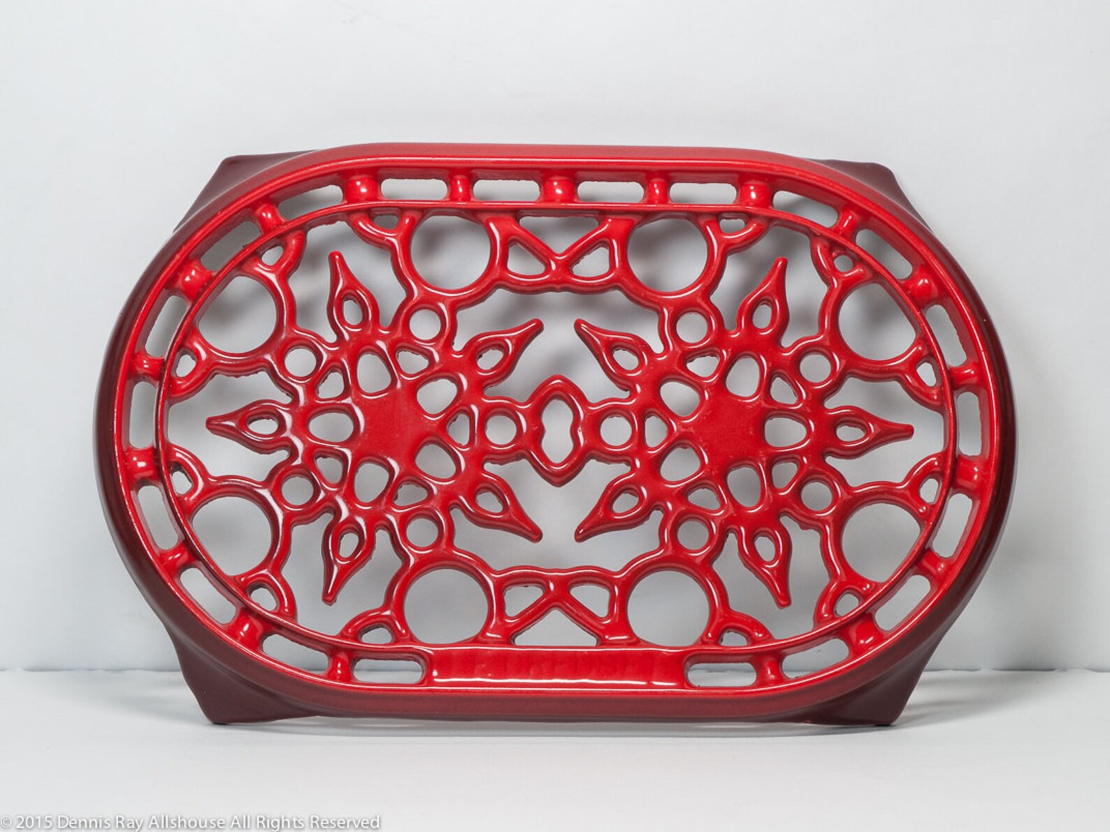 Le Creuset red enamel trivet cast iron large oval made in Etsy