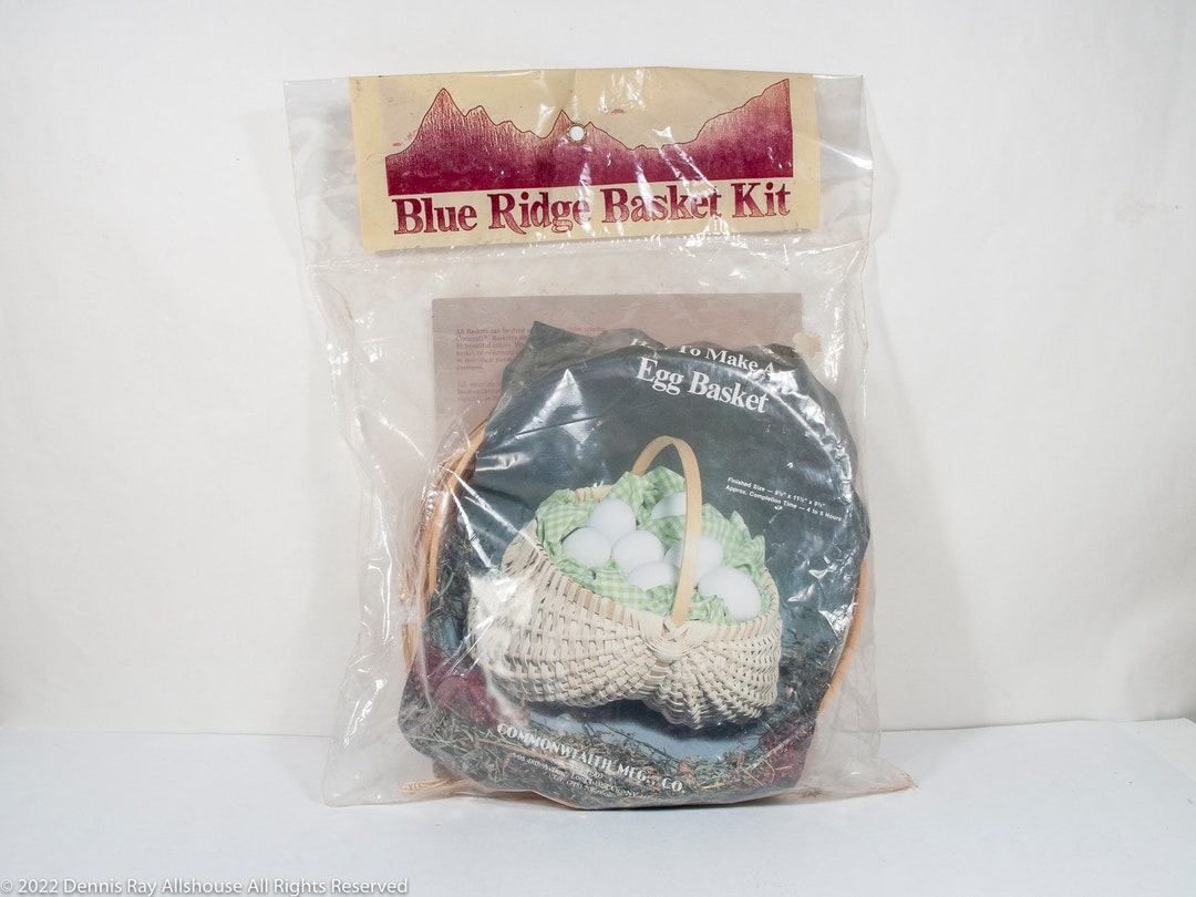 Vintage Egg Basket Kit, Sealed in Original Package, by Blue Ridge