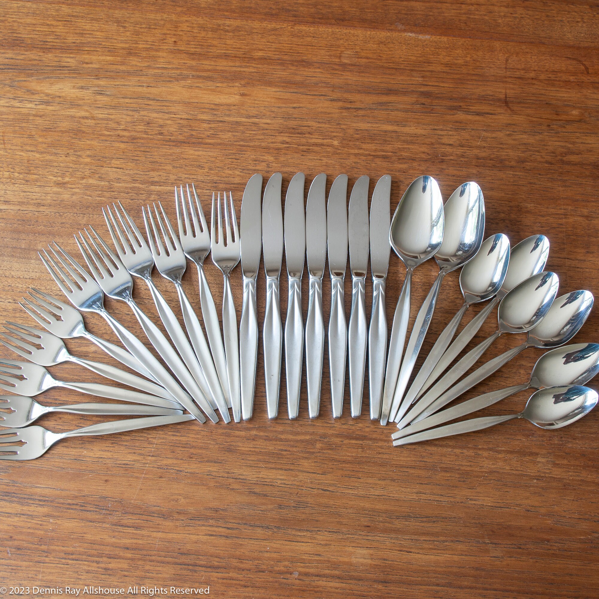 Mid Century Wm. Rogers Concept Stainless Flatware, MCM Stainless