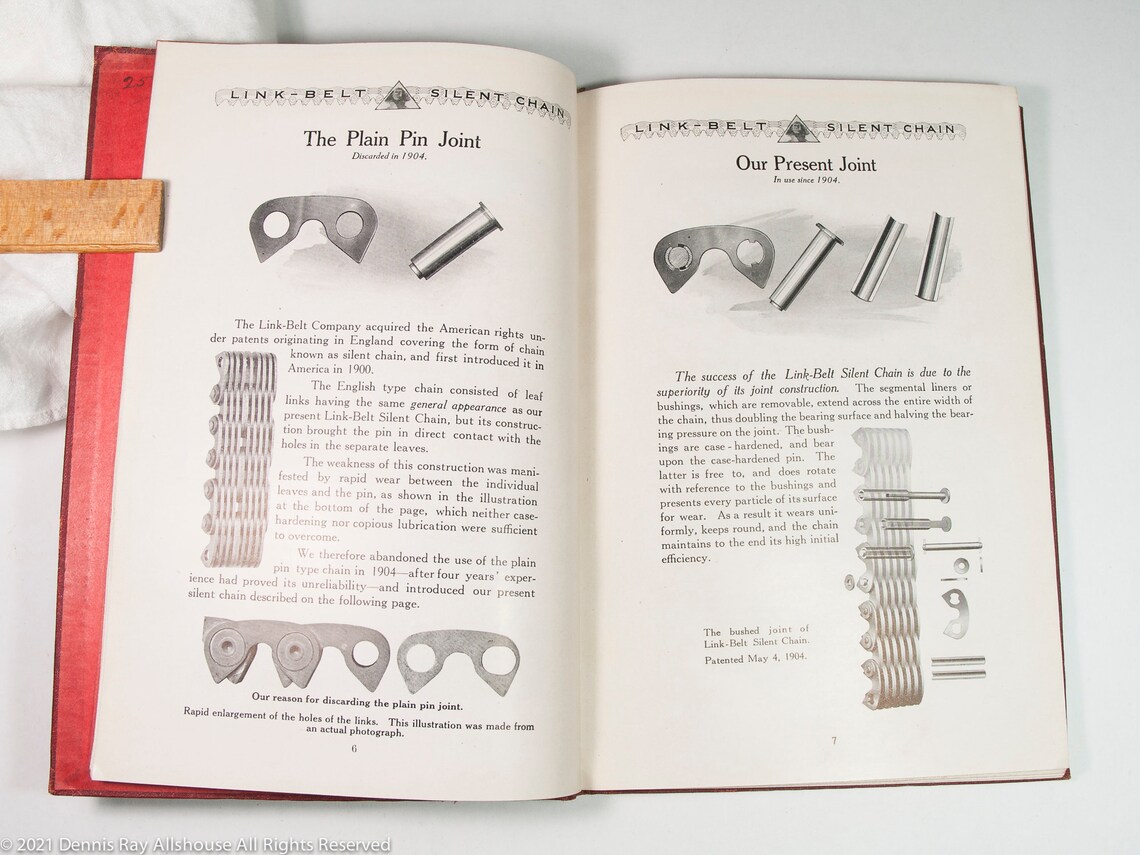 Antique Linkbelt Silent Chain Data Book No. 125 Copyrighted Etsy