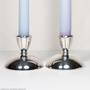 Oneida silverplate candle holders with domed bases