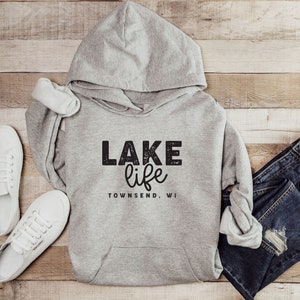 Lake Life Hoodie: Unisex Baumwoll-Mix-Sweatshirt