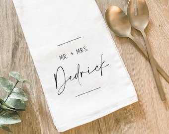 Mr. und Mrs., Geschirrtuch, Brautpaar, Braut, Bräutigam, Braut, Braut, Braut, Braut, Braut, Braut, Braut Accessoires