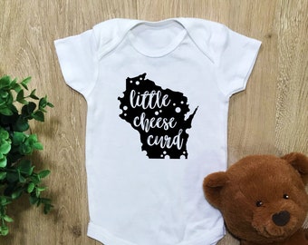 Little Cheese Curd Baby Bodysuit, Cute Wisconsin Baby Shirt, WI Cheese Curd Gift, Baby Shower Gift, Gender Neutral Baby Gift, Funny Gift