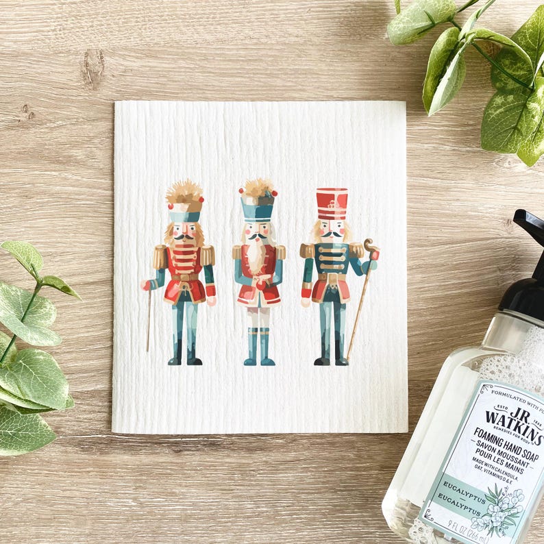 Christmas Nutcracker Swedish Dish Cloth