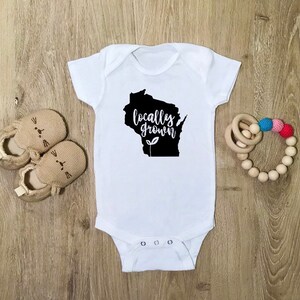 Wisconsin Grown Baby Bodysuit: Locally Made Shower Gift