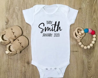 Body personalizado para anúncio de gravidez, body para recém-nascido personalizado, anúncio de gestação