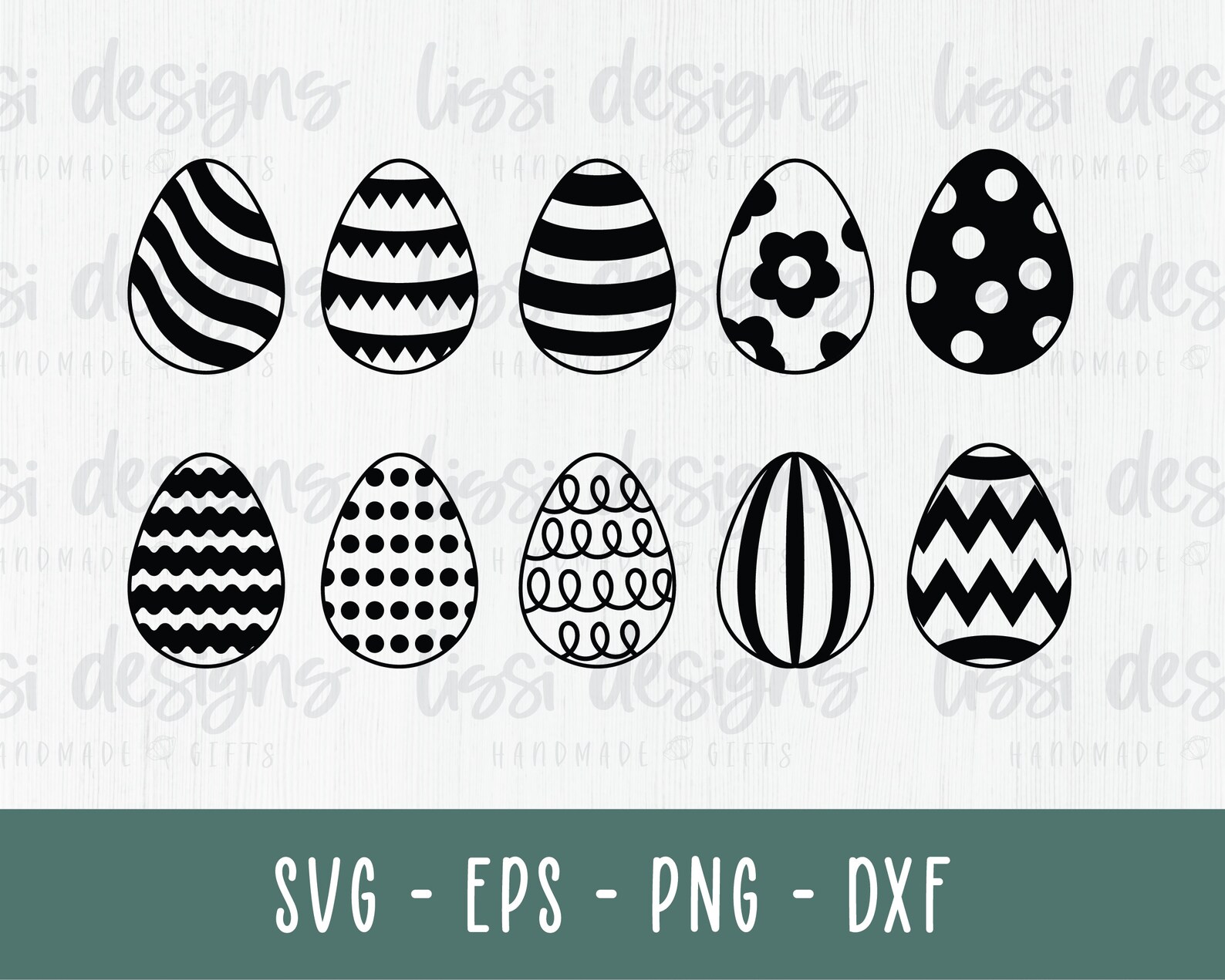 Easter Egg SVG Bundle: Cut Files for Cricut (digital Download) - Etsy