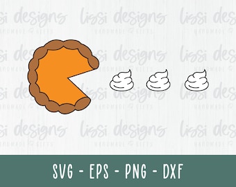 Peut inclure: Une tarte brune et orange avec une part manquante et trois volutes de crème fouettée blanches.
