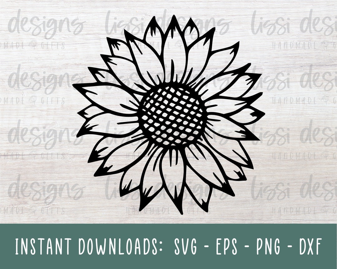 Sunflower Digital Cut File Svg Eps Png Dxf Summer - Etsy
