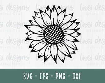 Sunflower PNG, Sunflower SVG, Sunflower Clipart, Cricut Cut File, Sunflower Vector