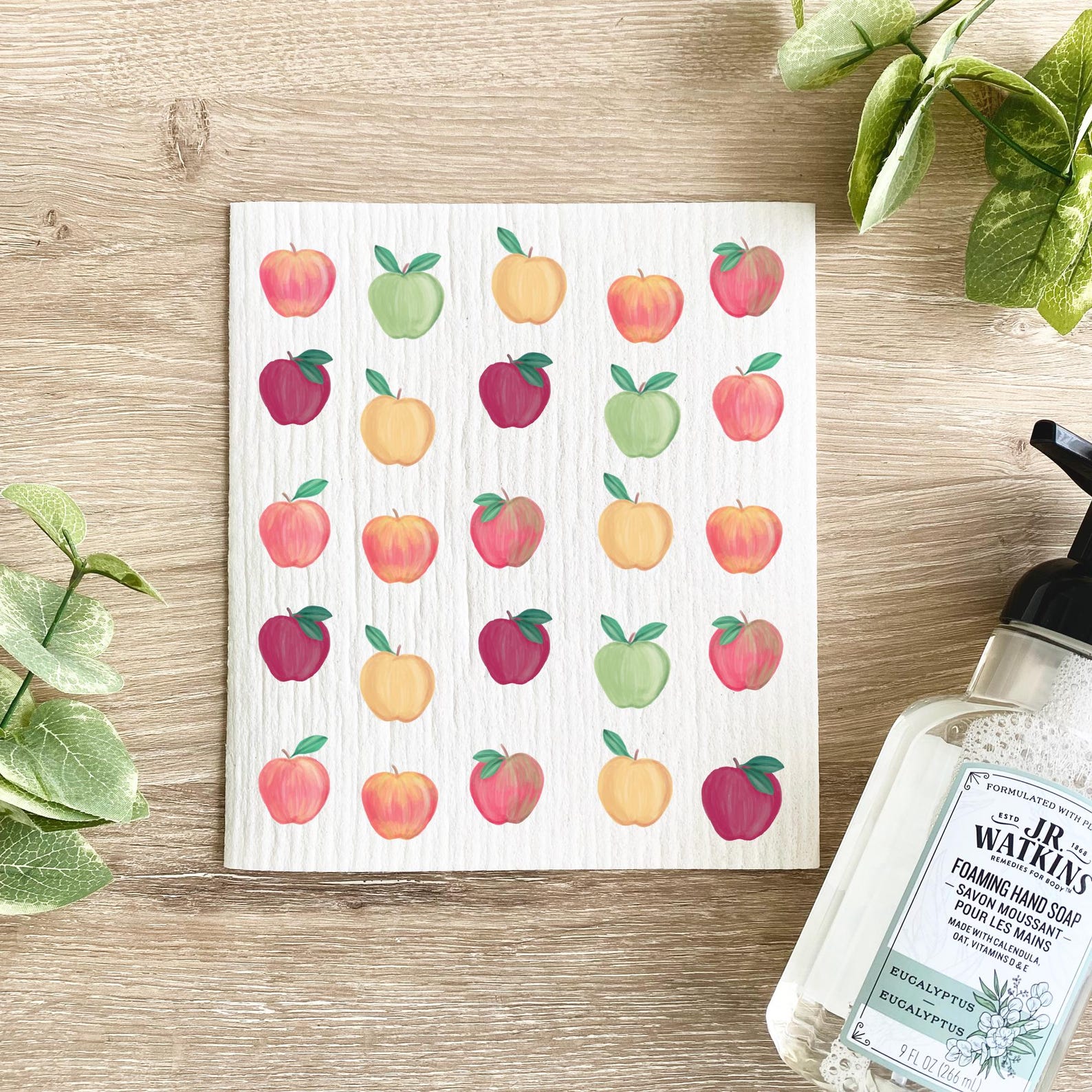 Apple Pattern Swedish Dish Cloth